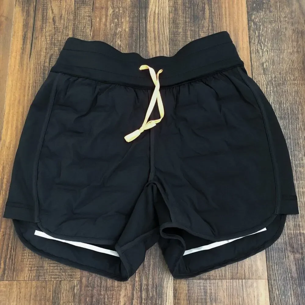 Adidas High Waisted Running Short X-City Padded Drawstring Pockets Size XS Black